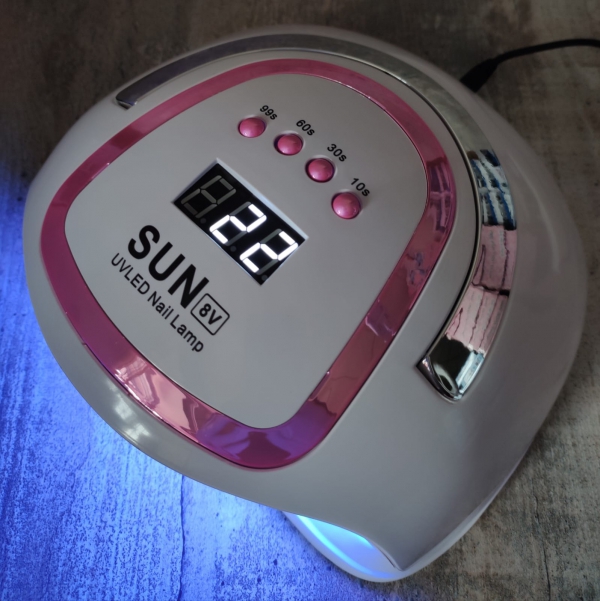 UV LED лампа "SUN 8V" (Pink Style), 168 Вт