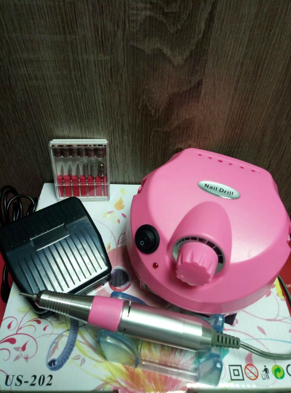 Аппарат для маникюра и педикюра DM-999 (розовый), 35000 об/мин