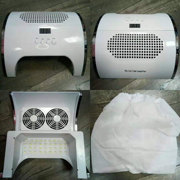 Пылесос маникюрный + UV LED лампа 80 Вт (2 в 1)