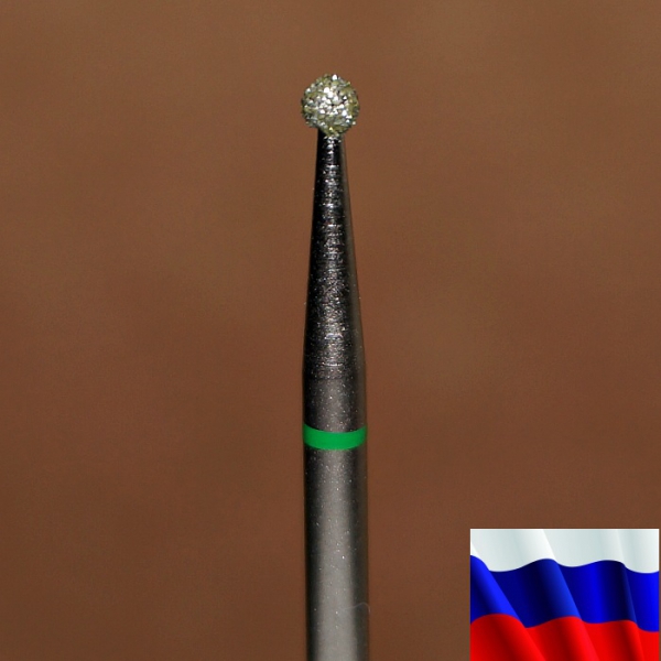 Алмазная фреза "ШАР" (зеленая), d=2,1 мм