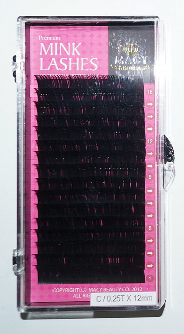 Ресницы MACY - MINK LASHES: С/0,25T * 12 мм (Корея)