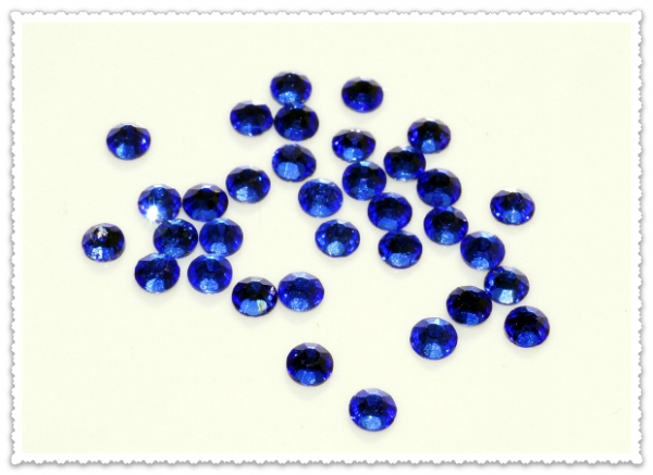 Украшения Сваровски синие "SS6" - 2,0 мм (в наборе 100 штук)