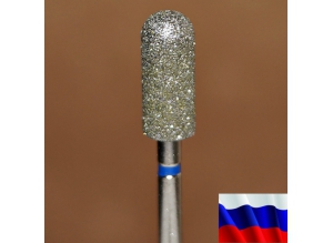 Алмазная фреза "ЦИЛИНДР закругленный" (синяя), d=5,0 мм