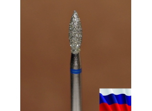 Алмазная фреза "ПЛАМЯ" (синяя), d=2,7 мм