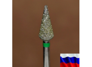 Алмазная фреза "ПОЧКА заостренная" (зеленая), d=5,0 мм