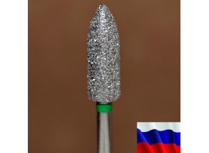 Алмазная фреза "ПУЛЯ" (зеленая), d=5,0 мм
