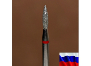 Алмазная фреза "ПЛАМЯ" (красная), d=1,8 мм