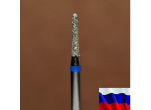 Алмазная фреза "КОНУС закругленный" (синяя), d=1,8 мм